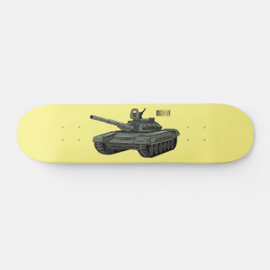Tank-Cartoon-Abbildung Skateboard