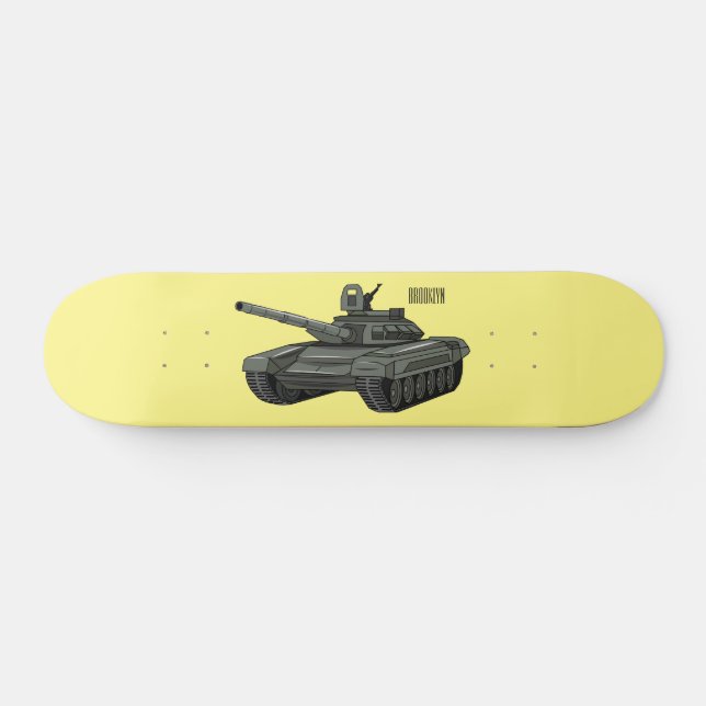 Tank-Cartoon-Abbildung Skateboard (Horizontal)