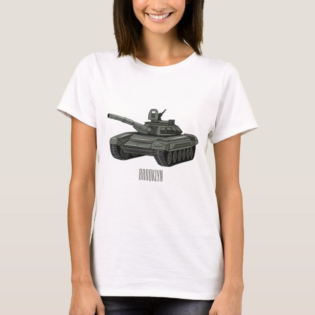 Tank-Cartoon-Abbildung T-Shirt (Vorderseite)