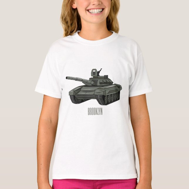 Tank-Cartoon-Abbildung T-Shirt (Vorderseite)