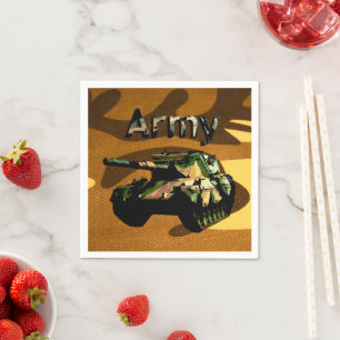 Tank der grünen Khaki-Armee, Papier Napkins Serviette