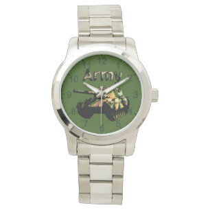Tank der grünen Khaki-Armee, Unisex Wristwatch Armbanduhr