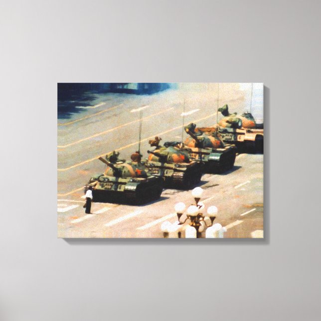Tank Man Wrapped Canvas Leinwanddruck (Vorderseite)