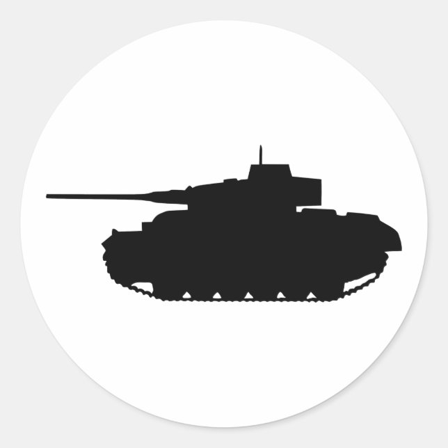 Tank Runder Aufkleber (Vorderseite)