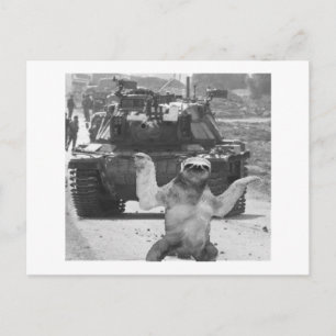 Tank und Schleppe Postkarte