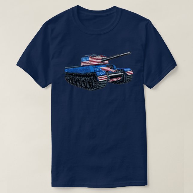 Tank-USA-Flagge T-Shirt (Design vorne)