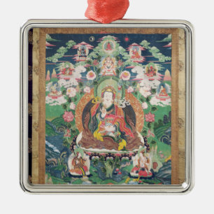 Tanka von Padmasambhava, ANZEIGE c.749 Ornament Aus Metall