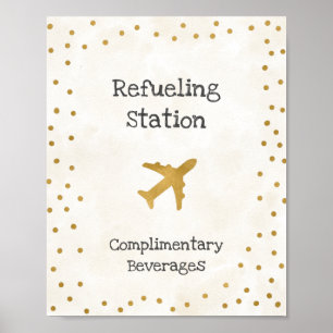 Tanken-Station-Junggesellinnen-Abschied-Schild Poster
