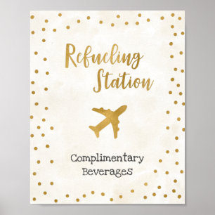 Tanken-Station-Junggesellinnen-Abschied-Schild Poster