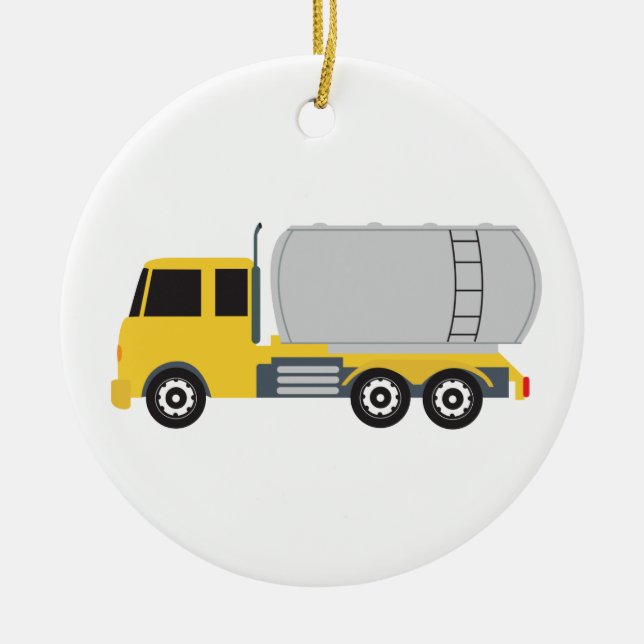 Tanker LKW Keramik Ornament (Vorne)