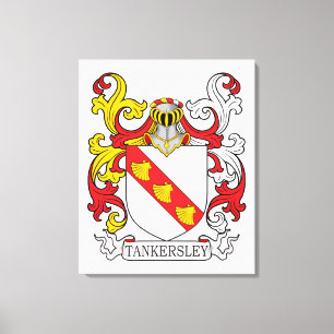 Tankersley-Familienwappen Leinwanddruck