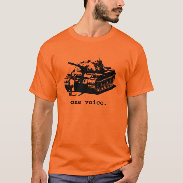 Tankman - Schwarzweiss T-Shirt (Vorderseite)