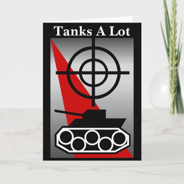 Tanks a Lot Card Dankeskarte (Vorderseite)