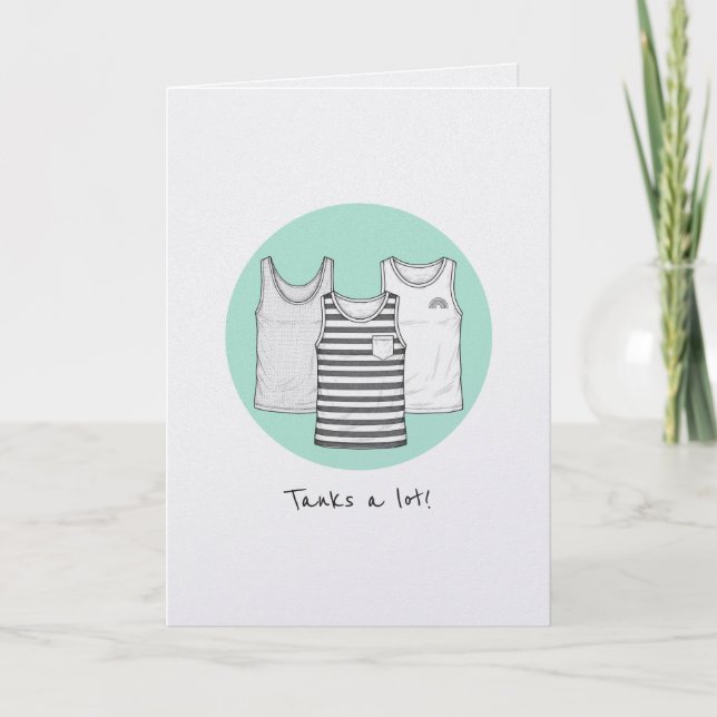 Tanks a lot! punny gay thank you card karte (Vorderseite)