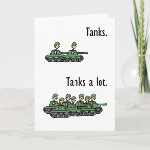 Tanks a Lot Veterans Day Card Karte