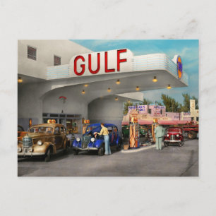Tankstelle - Die große amerikanische Straßenfahrt  Postkarte