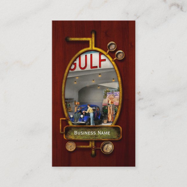Tankstelle - Die große amerikanische Straßenfahrt  Visitenkarte (Vorderseite)