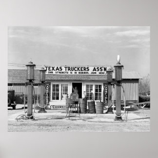 Tankstelle - Edcouch, Texas: 1939 Poster