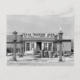 Tankstelle - Edcouch, Texas: 1939 Postkarte