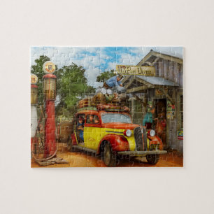 Tankstelle - Neulieferung nach Pie Town 1940 Puzzle