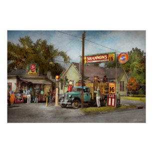 Tankstelle - Shannons Super-Benzin 1939 Poster