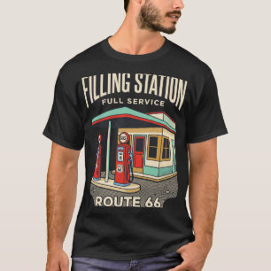 Tankstelle Vintage Roadside Americana Retro 7 T-Shirt