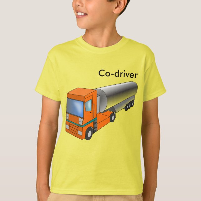 Tankwagen Schwertransporter für Kinder T-Shirt (Vorderseite)