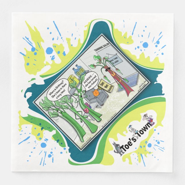 Tanned and Confused | Literal Wordplay Dinner Serviette (Vorderseite)