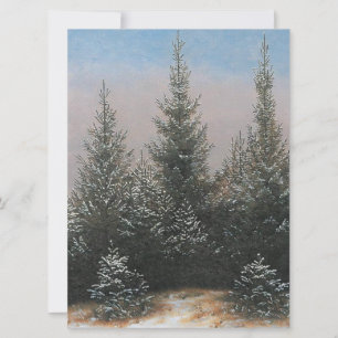 Tannen im Schnee (Winterliche Weihnachtsszene) Karte