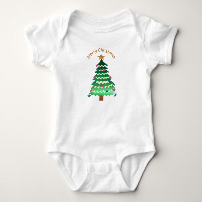 Tannenbaum  baby strampler (Vorderseite)