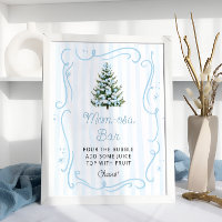 Tannenbaum Blau Baby Shower Mom-osa Bar