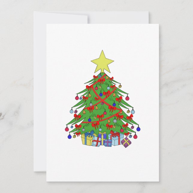 Tannenbaum Feiertagskarte (Vorderseite)