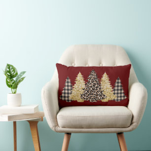 Tannenbaum Gepardendruck Büffel Karo Glitter Lendenkissen
