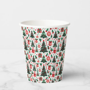 Tannenbaum, Geschenke, Zuckerstange Pappbecher