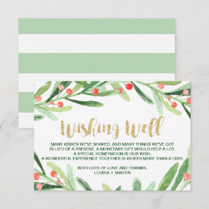 Tannenbaum-Hochzeits-Wunschbrunnen Begleitkarte