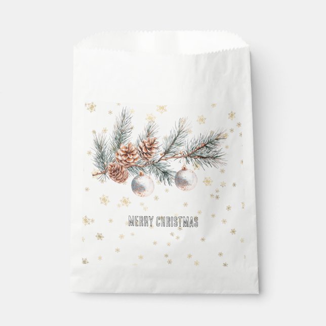 Tannenbaum Kiefernzapfen Ornamente   Geschenktütchen (Vorderseite)