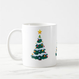 Tannenbaum mit Schneetasse Kaffeetasse