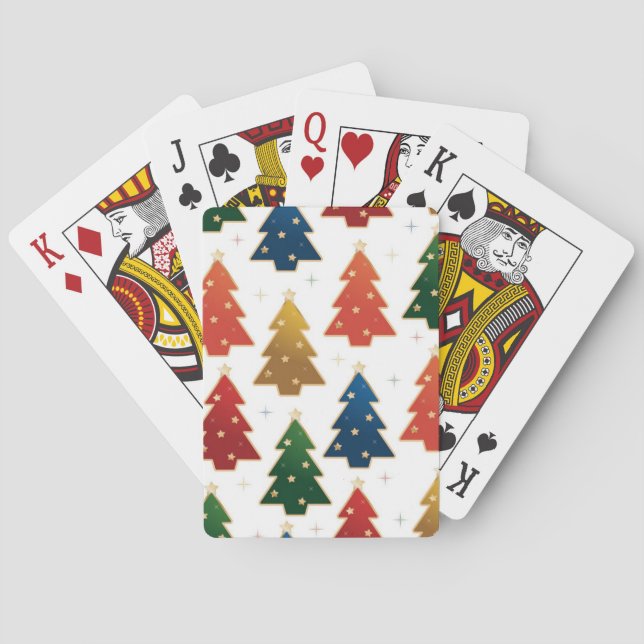 Tannenbaum-Muster Spielkarten (Rückseite)