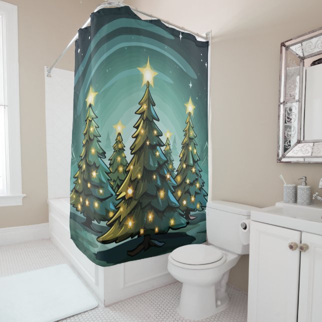 Tannenbaum Radiance Duschvorhang (Beispiel)