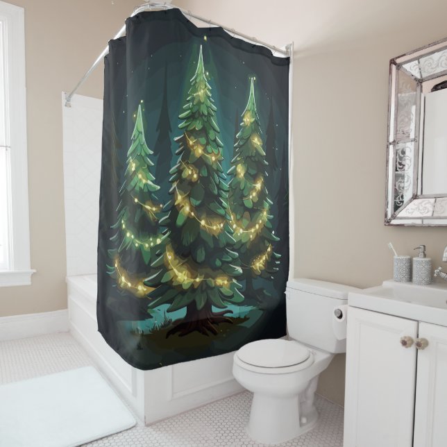 Tannenbaum Radiance Duschvorhang (Beispiel)