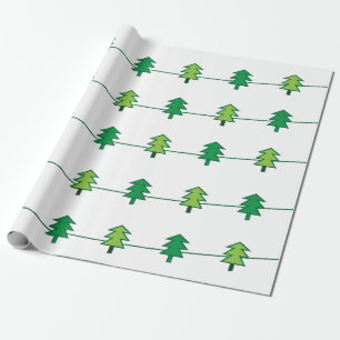 Tannenbaum-Streifenmuster Geschenkpapier