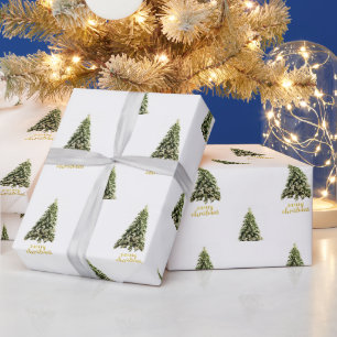 Tannenbaum Weihnachten Gold Frohe Weihnachten Geschenkpapier