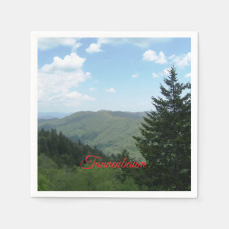 Tannenbaum-Weihnachtsberg Serviette