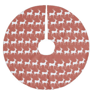 Tannenbaumrock Tannenbaum Weihnachten Rot Polyester Weihnachtsbaumdecke