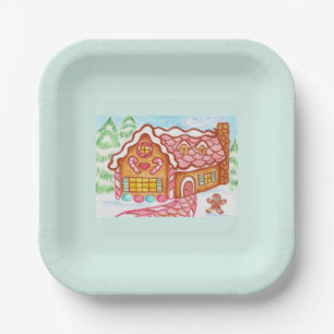 Tannenhaus-Papierteller Pappteller