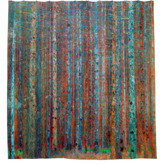 Tannenwald Gustav Klimt Duschvorhang (Vorderseite)