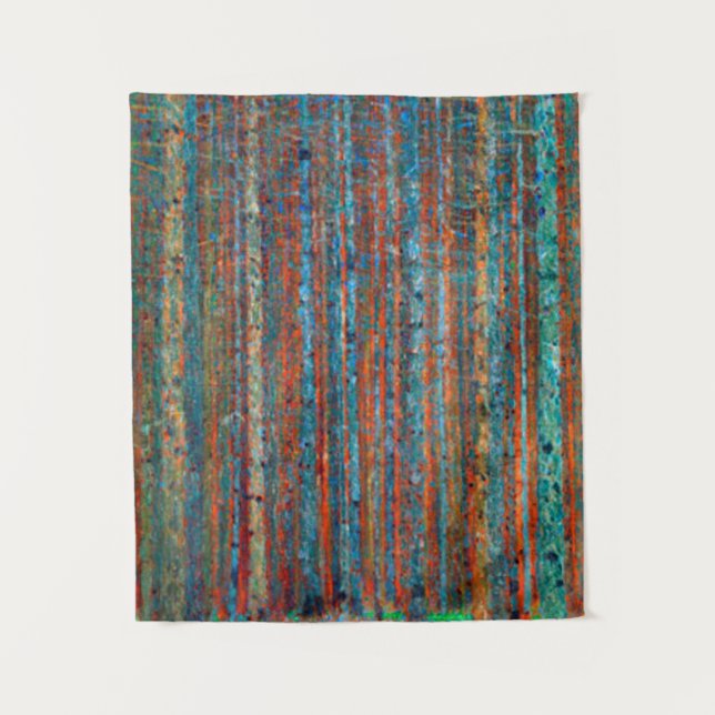 Tannenwald Gustav Klimt Wandteppich (Vorderseite)