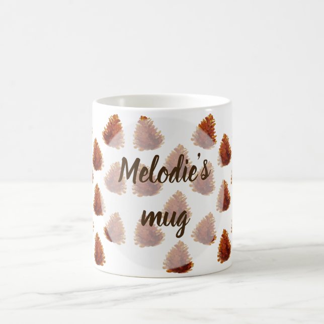 Tannenzapfen-Muster-Tasse Kaffeetasse (Mittel)