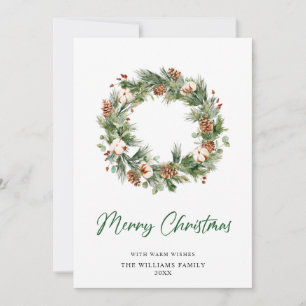 Tannenzapfen Tannen Kranz Frohe Weihnachten Gruß