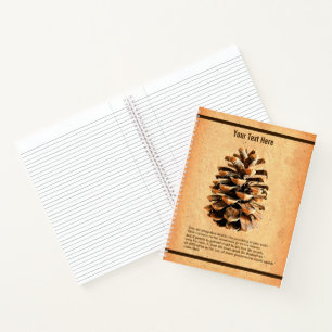 Tannenzapfen und John Muir Zitat Notizbuch